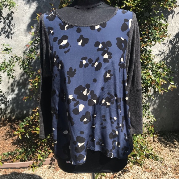 Rebecca Taylor Tops - Rebecca Taylor 3/4 sleeve patterned top.